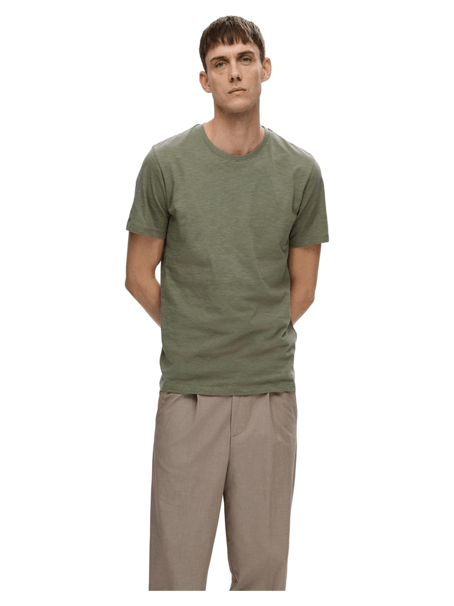 Selected Men T-shirts / Polo 16092508_vetiver_2XL - Bygholm Menswear